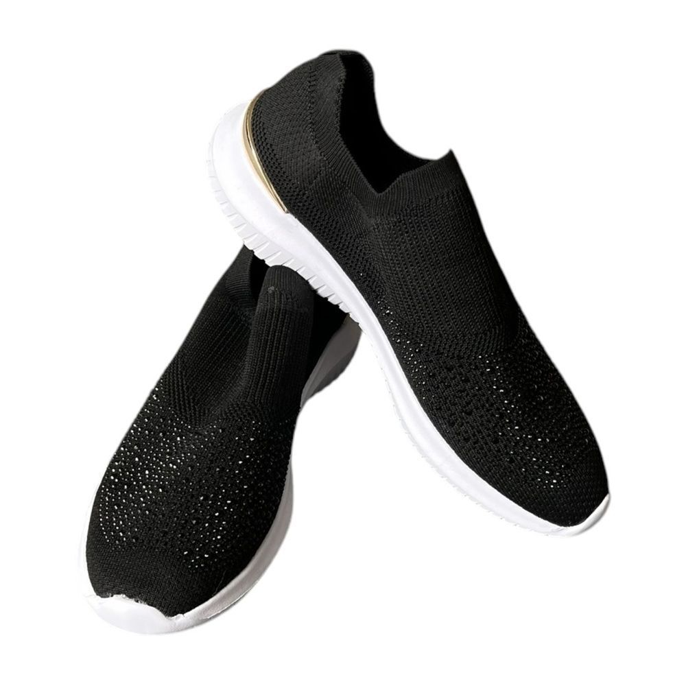 Jones New York- Size 10 - Black Shoes w/ White Soles, Gold Accents & Sparkles